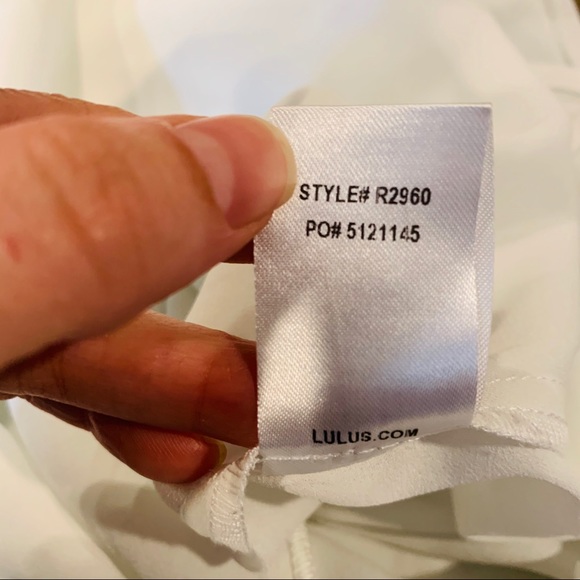 LULU’S White Sheer Faux Leather Trim Blouse - Picture 6 of 6